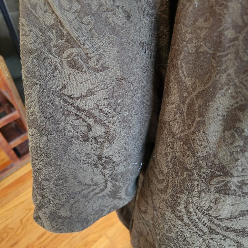 Vintage Oriental Heavily Quilted Embroidered Coat Sz L - Picture 9 of 13